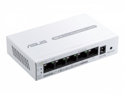 Asus | ExpertWiFi 5-Port GbE Smart Managed PoE+ Switch | EBP15 | Managed | Desktop