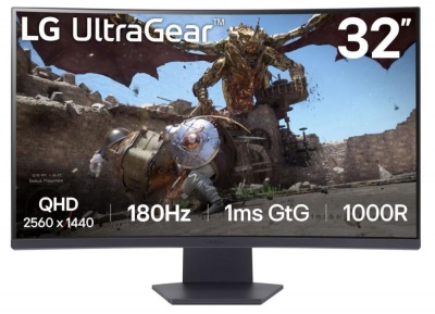 LCD Monitor|LG|32GS60QC-B|32"|Gaming/Curved|Panel VA|2560x1440|16:9|180 Hz|Matte|1 ms|Tilt|32GS60QC-B