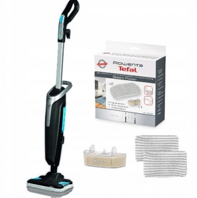 Tefal VP6555RH Steam Power Handstick Mop, 1200 W, Heating time 0,5 min, Black/Light Blue