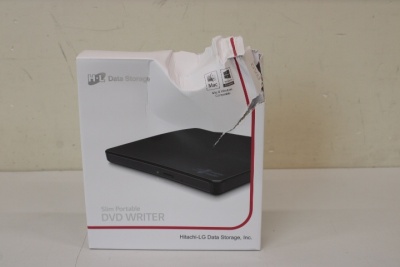 H.L Data Storage Ultra Slim Portable DVD-Writer | GP57EB40 | Interface USB 2.0 | DVD±R/RW | CD read speed 24 x | CD write speed 24 x | Black | DAMAGED PACKAGING | Desktop/Notebook