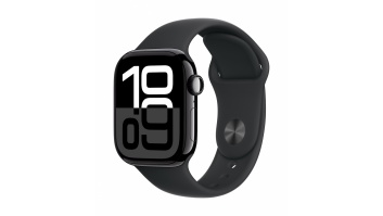 Apple Watch Series 10 GPS 42mm Jet Black Aluminium Case with Black Sport Band - S/M