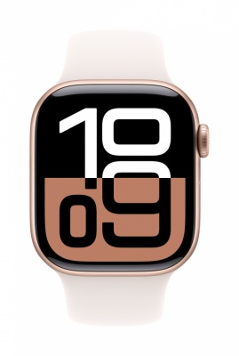 Apple Watch Series 10 GPS 42mm Rose Gold Aluminium Case with Light Blush Sport Band - S/M