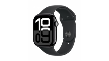 Apple Watch Series 10 GPS 46mm Jet Black Aluminium Case with Black Sport Band - S/M