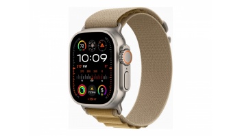 Apple Watch Ultra 2 GPS + Cellular 49mm Natural Titanium Case with Tan Alpine Loop - Medium