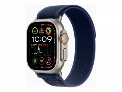 Apple Watch Ultra 2 GPS + Cellular 49mm Natural Titanium Case with Blue Trail Loop - S/M