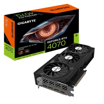 Graphics Card|GIGABYTE|NVIDIA GeForce RTX 4070|20 GB|GDDR6|192 bit|PCIE 4.0 16x|Triple slot Fansink|1xHDMI|3xDisplayPort|GV-N4070WF3OCV2-12GD