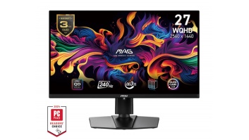 Monitor|MSI|26.5"|Gaming|Panel QD-OLED|2560x1440|16:9|240Hz|Matte|0.03 ms|Swivel|Pivot|Height adjustable|Tilt|Colour Black|MAG271QPXQD-OLEDE2