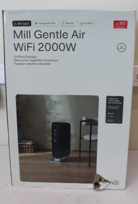 SALE OUT. Mill OIL2000WIFI3 Black WiFI GEN3 Oil Filled Radiator, 2000 W, APP+WiFi+Bluetooth, Mill Heat Boost Technology | Mill | WiFI GEN3 Oil Filled Radiator | OIL2000WIFI3 | Oil Filled Radiator | 2000 W | Number of power levels 3 | Black | DAMAGED PACKA