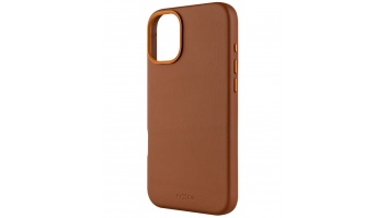 Fixed MagLeather | Back cover | Apple | iPhone 16 Plus | Leather | Brown