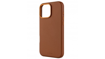 Fixed MagLeather | Back cover | Apple | iPhone 16 Pro Max | Leather | Brown