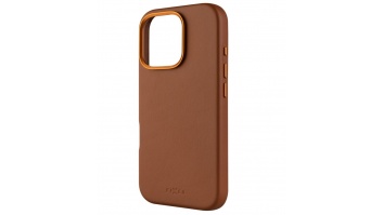 Fixed MagLeather | Back cover | Apple | iPhone 16 Pro | Leather | Brown