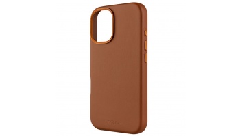 Fixed MagLeather | Back cover | Apple | iPhone 16 | Leather | Brown