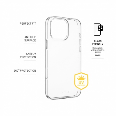 FIXED Story AntiUV TPU Back Cover for Apple iPhone 16 Pro Max, clear