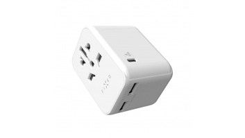 Fixed | Voyager World Adapter | FIXCT30-1C2A-WH | USB-A/USB-C | Travel Adapter