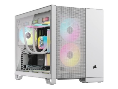 Corsair 2500D AIRFLOW Mid-Tower Dual Chamber PC Case, White | Corsair