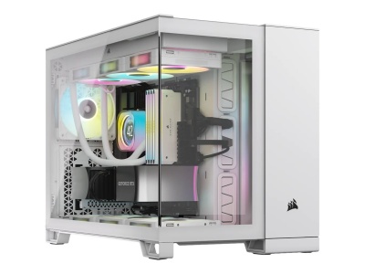 Corsair 2500X Mid-Tower Dual Chamber PC Case, White | Corsair