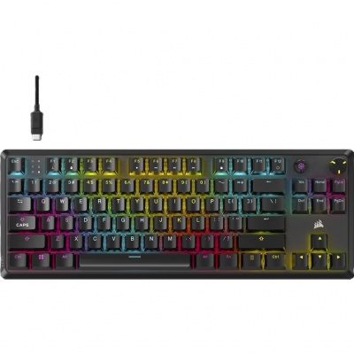 CORSAIR K70 CORE TKL Tenkeyless Mechanical Gaming Keyboard, MLX RED Switch, NA Layout, Wired, Black | Corsair