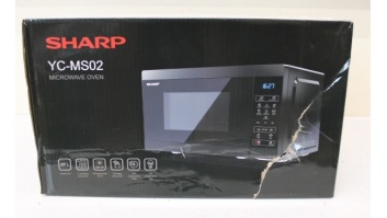 SALE OUT. Sharp YC-MS02E-B Microwave Oven, 20 L capacity, Black | Sharp | Microwave Oven | YC-MS02E-B | Free standing | 800 W | Black | DAMAGED PACKAGING