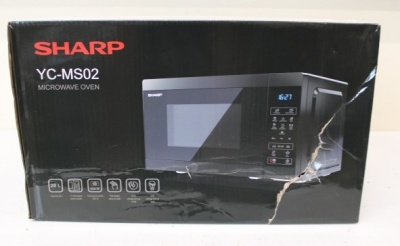 SALE OUT. Sharp YC-MS02E-B Microwave Oven, 20 L capacity, Black | Sharp | Microwave Oven | YC-MS02E-B | Free standing | 800 W | Black | DAMAGED PACKAGING