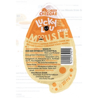 Lucky Lou Mousle Drink! Cheddar, 20ml - dzēriens ar Čedaras sieru