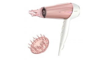 Philips | Hair Dryer | HP8281/00 | 2300 W | Number of temperature settings 6 | Ionic function | Diffuser nozzle | Pearl White/Pink Golden