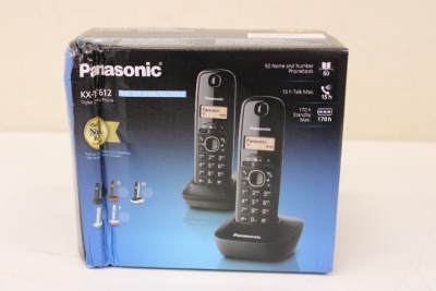 SALE OUT. Panasonic KX-TG1612FXH Cordless phones, Black | Panasonic | Cordless | KX-TG1612FXH | Built-in display | Caller ID | Black | Conference call | Phonebook capacity 50 entries | Wireless connection