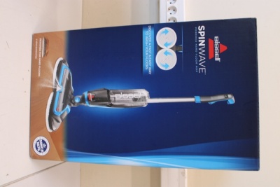 Mop | SpinWave | Corded operating | Washing function | Power 105 W | Blue/Titanium | USED, DIRTY, SCRATCHED, BROKEN HANDLE HOLDERS