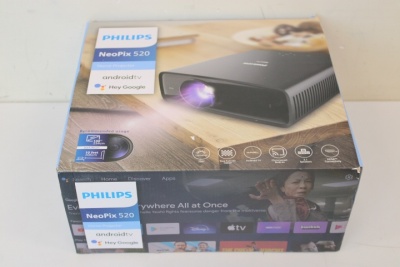 SALE OUT. Philips Neopix 520 Home Projector, 1920x1080, 350lm, 16:9, 3000:1, Black | Philips | Neopix 520 | Full HD (1920x1080) | 350 ANSI lumens | Black | DAMAGED PACKAGING, SCRATCHED CONTROL WHEEL | Lamp warranty 8 month(s) | Wi-Fi