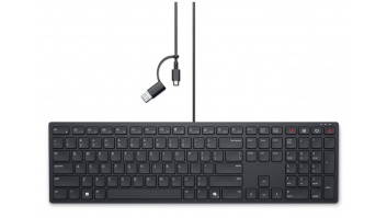 Dell | Collaboration Keyboard | KB525C | Keyboard | Wired | Ukrainian (QWERTY) | Black | USB-C