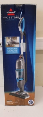 SALE OUT. Bissell Vac&Steam Steam Cleaner | Bissell | Vacuum and steam cleaner | Vac & Steam | Power 1600 W | Steam pressure Not Applicable. Works with Flash Heater Technology bar | Water tank capacity 0.4 L | Blue/Titanium | DAMAGED PACKAGING, USED, DIRT