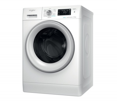 Whirlpool Washing machine with Dryer | FFWDB 964369 SV EE | Energy efficiency class A/D | Front loading | Washing capacity 9 kg | 1400 RPM | Depth 54 cm | Width 59.5 cm | Display | LED | Drying system | Drying capacity 6 kg | Steam function | White