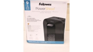 SALE OUT. Fellowes Powershred LX50 Cross-Cut Shredder | Powershred | LX50 | Black | 17 L | Credit cards shredding | DAMAGED PACKAGING, SCRATCHED | Paper handling standard/output 9 sheets per pass | Cross-Cut Shredder | Warranty 24 month(s)