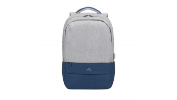 NB BACKPACK ANTI-THEFT 17.3"/7567 GREY/DARK BLUE RIVACASE