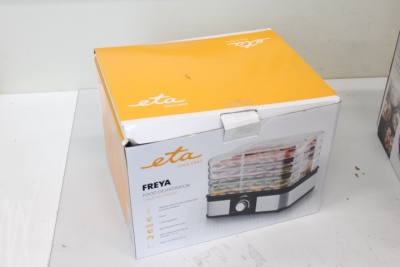 SALE OUT. ETA ETA530190000 Freya Food dryer, 245W, LED Dispaly, 5 drying plates, black/stainless steel | ETA | Food Dryer | Freya ETA530190000 | Power 245 W | Number of trays 5 | Temperature control | Stainless steel | DAMAGED PACKAGING, TORN PLASTIC BAG