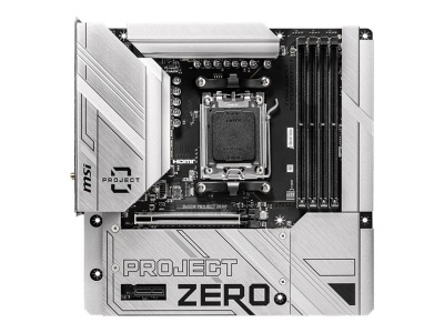 MSI | B650M PROJECT ZERO | Processor family AMD | Processor socket AM5 | DDR5 | Supported hard disk drive interfaces M.2, SATA | Number of SATA connectors 4