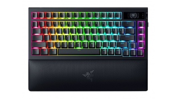 Razer | BlackWidow V4 Pro 75% | Mechanical Gaming Keyboard | 4K Hz Wireless | US | Black | Orange Tactile Switches Gen‑3 | Wireless connection