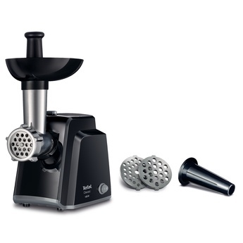 TEFAL | Meat mincer | NE105838 | Black | 1400 W | Number of speeds 1 | Throughput (kg/min) 1.7 | The set includes 3 stainless steel sieves for medium or coarse grinding.