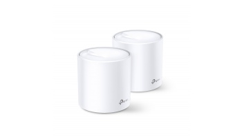 Whole Home Mesh Wi-Fi 6 System | Deco X50 (2-pack) | 802.11ax | 574+2402 Mbit/s | Ethernet LAN (RJ-45) ports 3 | Mesh Support Yes | MU-MiMO Yes | No mobile broadband | Antenna type Internal