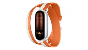 Xiaomi Dual-tone Leather Strap | 140–180mm | White and Orange | Calf Leather, PU (inside)