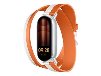 Xiaomi Dual-tone Leather Strap | 140–180mm | White and Orange | Calf Leather, PU (inside)