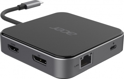 Acer 7-in-1 USB Type-C Dock | Ethernet LAN (RJ-45) ports 1 | DisplayPorts quantity 1 | HDMI ports quantity 1