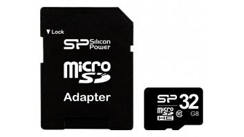 Silicon Power | 32 GB | MicroSDHC | Flash memory class 10 | SD adapter