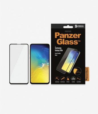 PanzerGlass | Samsung | Galaxy S10e | Glass | Black | Rounded edges; 100% touch preservation | Case Friendly