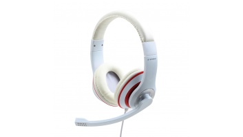 Gembird | Stereo Headset | MHS 03 WTRD | 3.5 mm | White with Red Ring | Headset