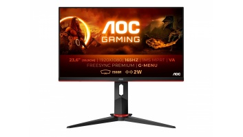 AOC | Curved Gaming Monitor | C24G2AE/BK | 23.6 " | VA | FHD | 16:9 | 165 Hz | 1 ms | 1920×1080 | 250 cd/m² | HDMI ports quantity 2 | Black/Red | Warranty 36 month(s)