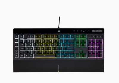 Corsair | Rubber Dome | Gaming Keyboard | K55 RGB PRO | Gaming keyboard | Wired | RGB LED light | US | Black