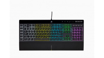 Corsair | Rubber Dome | Gaming Keyboard | K55 RGB PRO | Gaming keyboard | Wired | RGB LED light | US | Black