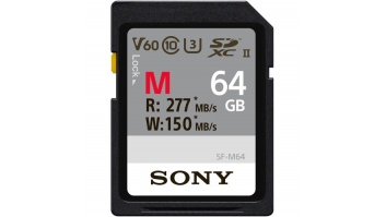 Sony | 64GB SF-M Series SDXC Class10 UHS-II U3 V60 Tough Memory Card | 64 GB | SDXC | Flash memory class 10