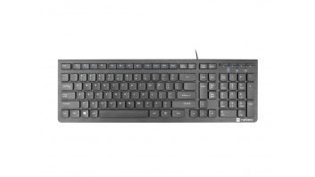 Natec | Keyboard | Discus 2 Slim | Standard | Wired | US | Black | USB 2.0 | 424 g | Numeric keypad