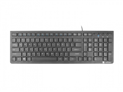 Natec | Keyboard | Discus 2 Slim | Standard | Wired | US | Black | USB 2.0 | 424 g | Numeric keypad